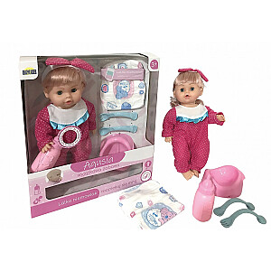 Кукла Агусия Розовая пижама в горошек