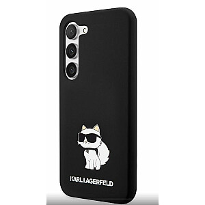 Karl Lagerfeld Samsung Galaxy S23 Жидкий силиконовый чехол Choupette NFT Черный