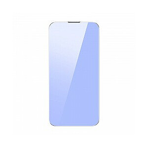 Baseus Crystal ar putekļu necaurlaidīgu vāku un zilās gaismas filtru iPhone 14/13/13 Pro (2 gab.)