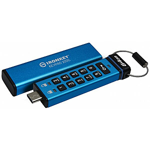 Kingston IronKey Keypad 200, 64 ГБ, USB-C, шифрование AES