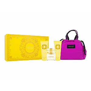Komplekts Versace Yellow Diamond  Edt 90 ml + Body Lotion 100 ml + Shower Gel 100 ml + Handbag
