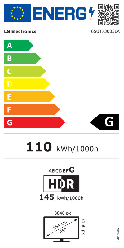 LG 65UT73003LA 65" (165 cm) UHD 4K TV