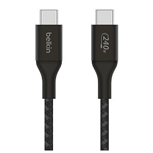 Kabelis BoostCharge USB-C/USB-C 240 W 1 m melns