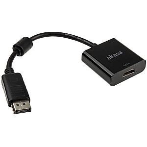 Akasa HDMI–DisplayPort adaptera kabelis — melns