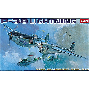 Plastmasas modelis ACADEMY P-38 E/J/L Apgaismojums 1:48