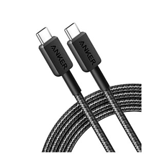 Anker 322 USB-C uz USB-C kabelis, 1,8 m, melns