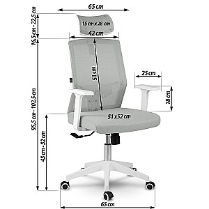 Sofotel Rotar pelēks biroja krēsls ar mikrosietu