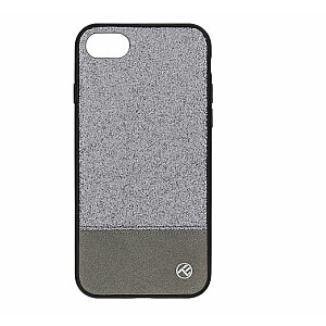 Чехол Tellur Synthetic Leather Glitter II для iPhone 8, серебристый