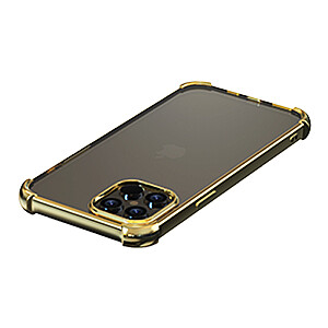 Противоударный мягкий чехол Devia Glitter для iPhone 12 Pro Max золотистый