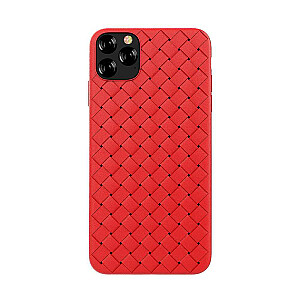 Мягкий чехол Devia Woven Pattern Design для iPhone 11 Pro Max красный