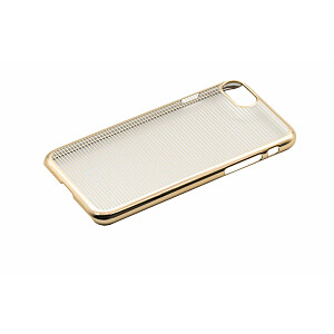 Жесткий чехол Tellur Cover для iPhone 7 с горизонтальными полосками, золотистый
