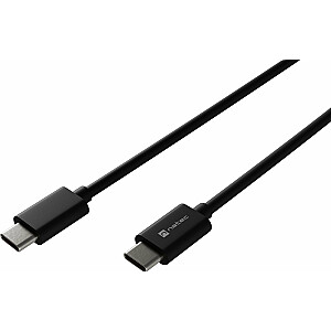 Natec USB-C uz USB-C USB kabelis 2 m, melns (NKA-2147)