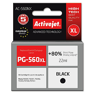 Tinte Activejet AC-560NX printerim Brother, aizvietotājs Canon PG-560XL; Augstākā; 22 ml; melns