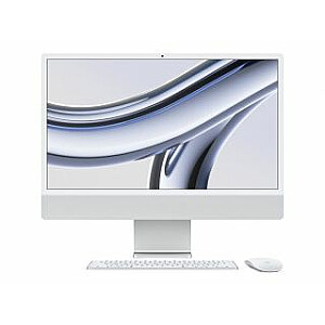 Apple iMac 24 дюйма, 4,5K Retina, процессор M3 8C, графический процессор 8C/твердотельный накопитель 8 ГБ/256 ГБ/серебристый/швеция