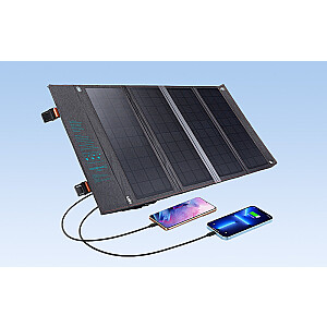 Туристическое USB зарядное устройство Choetech на солнечной батарее, USB C 36W QC PD серый (SC006)