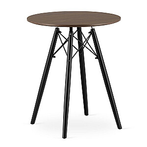 Kafijas galdiņš TODI, moderns skandināvu brūns, apaļš virsma, 60 cm