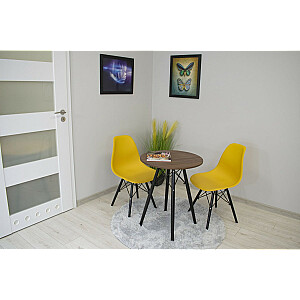Журнальный столик TODI, современный скандинавский коричневый цвет, круглая столешница, 60 см