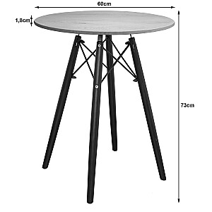 Журнальный столик TODI, современный скандинавский коричневый цвет, круглая столешница, 60 см