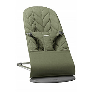 BabyBjörn šūpuļkrēsls Bliss Woven/Petal quilt Dark green 006140