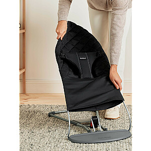 BABYBJÖRN šūpuļkrēsls BLISS Cotton Classic Quilt, black + rotaļlieta, 606030