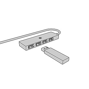 Centrmezgls IB-HUB1424-C3, 4 A tipa USB porti, C/A tipa savienotājs