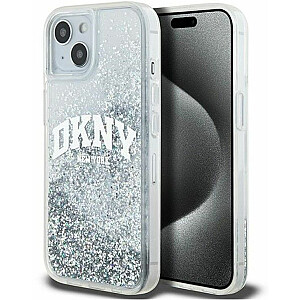 DKNY Apple iPhone 15 Жесткий футляр Liquid Glitter Big Logo, черный