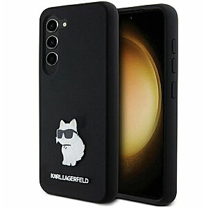 Karl Lagerfeld Samsung Galaxy S24 S921 hardcase Silicone Choupette Metal Pin Black