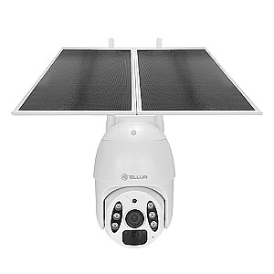 Солнечная камера Tellur Smart WiFi P&T 3MP, 2K UltraHD, PIR, солнечная панель 20 Вт, белая