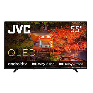 Телевизор JVC 55 дюймов 4K/Smart QLED 3840x2160 Беспроводная локальная сеть Bluetooth Android TV LT-55VAQ330P