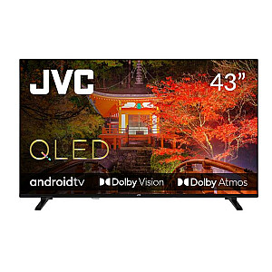 Телевизор JVC 43 дюйма 4K/Smart QLED 3840x2160 Беспроводная локальная сеть Bluetooth Android TV LT-43VAQ330P