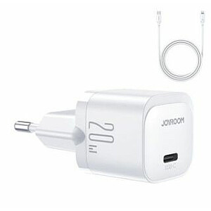 Joyroom Mini USB C Charger 20W PD with USB C Cable - Lightning Joyroom JR-TCF02 White