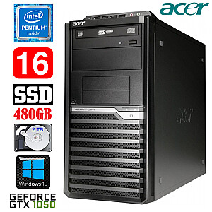 Acer Veriton M4610G MT G630 16GB 480SSD+2TB GTX1050 2GB DVD WIN10