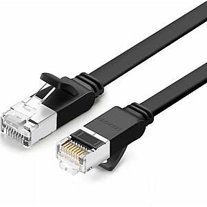 Ugreen Плоский сетевой кабель с металлическими вилками, Ethernet RJ45, Cat.6, UTP, 3 м (черный)