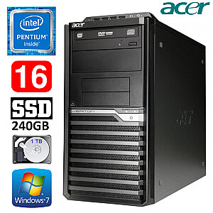 Acer Veriton M4610G MT G630 16GB 240GB+1TB DVD WIN7Pro
