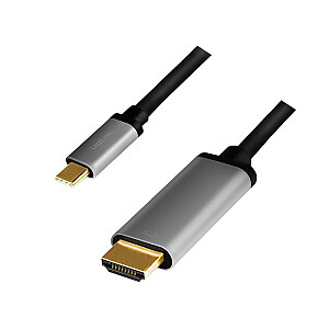 USB-C–HDMI kabelis, 4K, 60 Hz, alumīnijs, 1,8 m