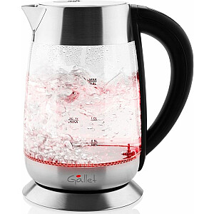 Gallet SALE OUT. GALBOU792 Electric Kettle, Black | Kettle | GALBOU792 | Electric | 2200 W | 1.8 L | Glass | 360° rotational base | Black | SCRATCHED
