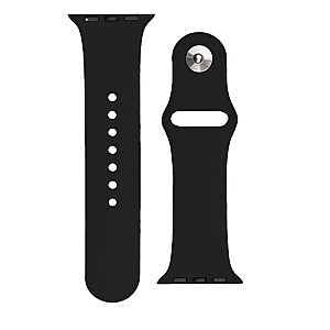 Hurtel Silicone Strap APS Silicone Band for Watch 9 / 8 / 7 / 6 / 5 / 4 / 3 / 2 / SE (41 / 40 / 38mm) Strap Watch Bracelet Black