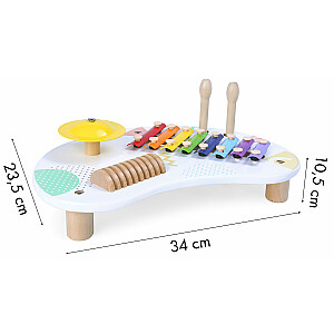 Galds ar instrumentiem mūzikas galds cimblis+18m