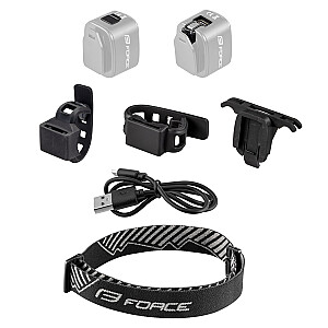 Велосипедный фонарь Force Flea 200 LM USB передний/задний