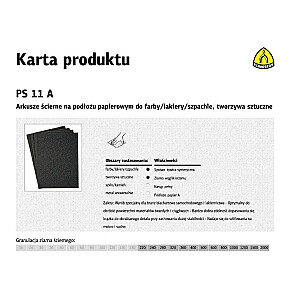 KLINGSPOR PAPĪRA BĀZES SMLĒŠANAS LOKŠES 230mm x 280mm PS11A WET gr.2000 /50gab.