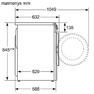 Стиральная машина BOSCH WGG2540MSN, 10 кг, 1400 об/мин, класс энергопотребления А, глубина 58,8 см