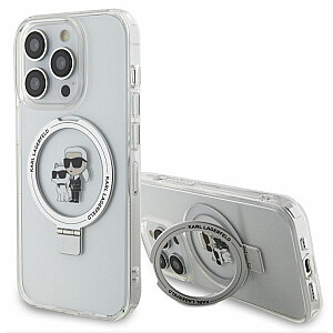 Karl Lagerfeld Apple iPhone 15 Pro Кольцо-подставка Karl and Choupette MagSafe Прозрачный чехол