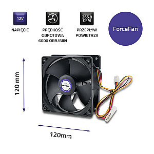 ForceFan 6000 apgr./min ventilators | 120 mm | 12 V