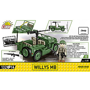 Willys MB bloķē 132 elementus