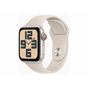 Apple Watch SE GPS + Cellular 40mm Starlight Aluminium Case with Starlight Sport Band - S/M