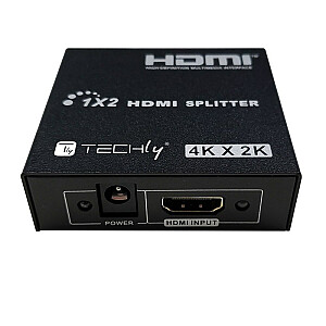 Techly 365818 HDMI sadalītājs, 1x2, 4K 30 Hz, aktīvs