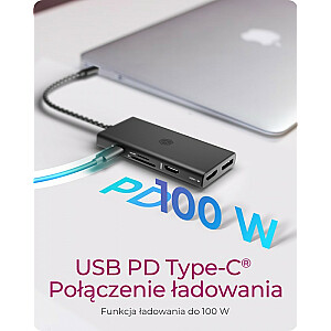 IB-DK4011-CPD Док-станция 9 в 1, HDMI, DP, CR, TYPE-C