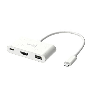 j5izveidojiet JCA379EW — USB-C® — HDMI™ un USB™ A tips ar strāvas padevi