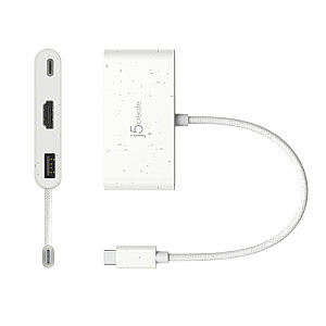 j5izveidojiet JCA379EW — USB-C® — HDMI™ un USB™ A tips ar strāvas padevi