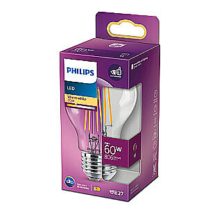LED lampa Philips Classic 60 W A60 E27 WW CL ND RFSRT4